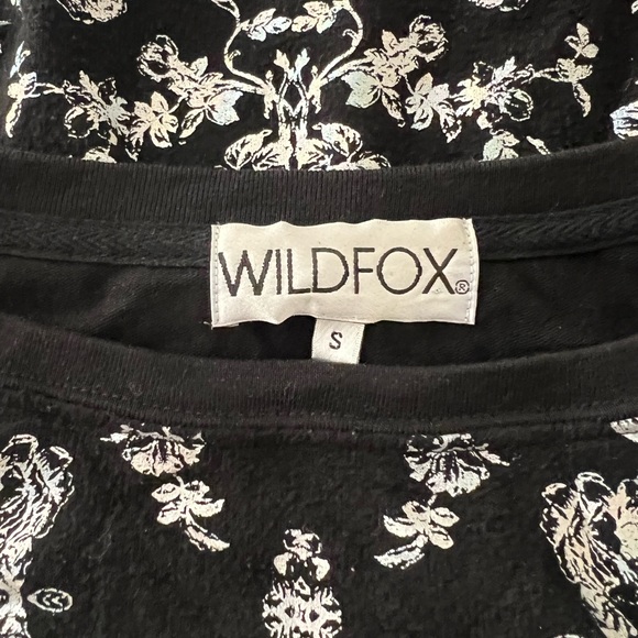 Wildfox Black Holographic Foil Toile Sweatshirt - Picture 5 of 5